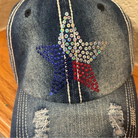 Denim Star Embellished Cap - Picture 2 of 7